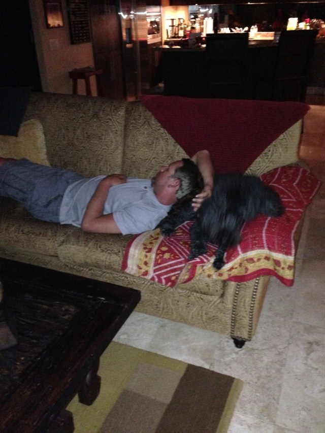 Bob & Zeus in relaxation mode!