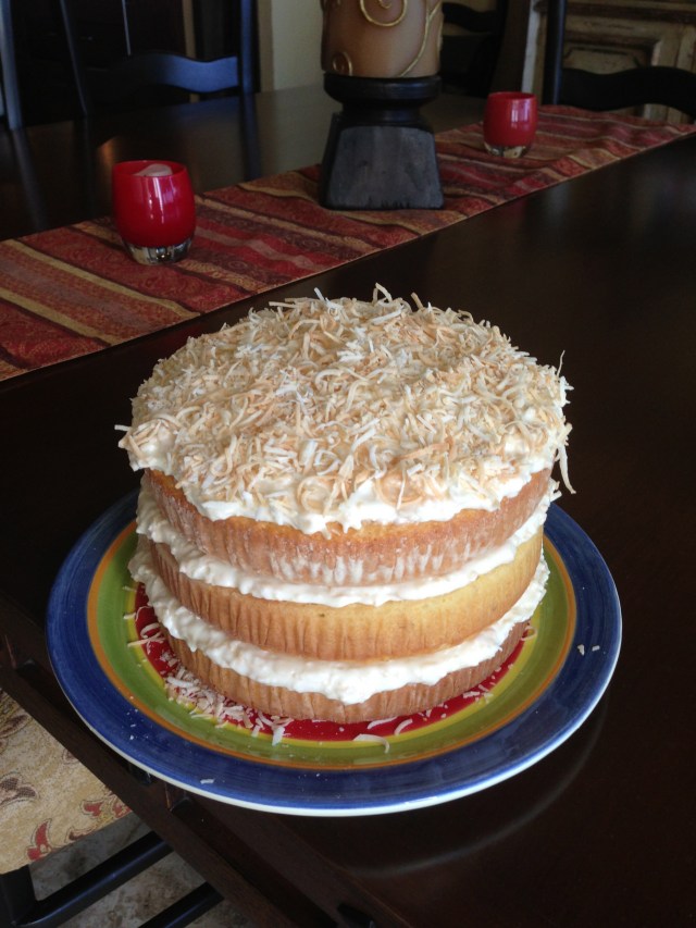 Kiki's Famous Coconut Cake from the Tyler Florence Family Meal cookbook.